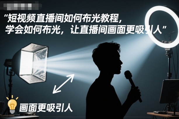 短视频直播间如何布光教程，学会如何布光，让直播间画面更吸引人-轻创驿站
