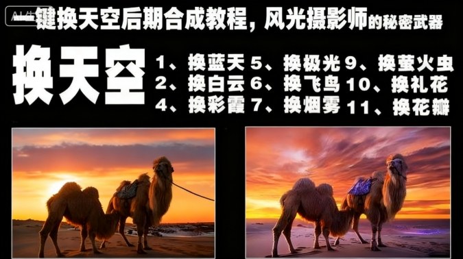 一键换天空后期合成教程，风光摄影师的秘密武器-轻创驿站