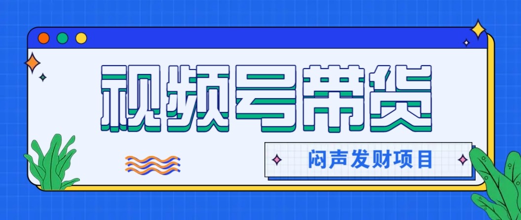 微信视频号带货项目，轻松日赚赚2000+，这个挣钱入口很多伙伴都在闷声发财-轻创驿站