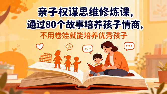 亲子权谋思维修炼课，通过80个故事培养孩子情商,不用卷娃就能培养优秀孩子-轻创驿站