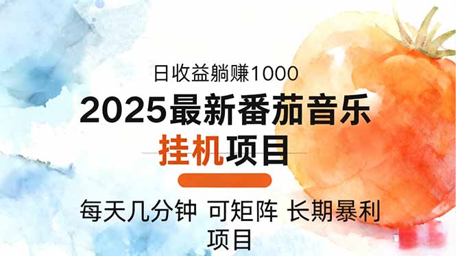 2025年最新番茄音乐人挂机项目，每天几分钟，月入1000＋，可矩阵，一台…-轻创驿站