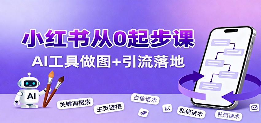 小红书引流从0起步，养号、内容发布、运营、AI工具做图，引流落地-轻创驿站