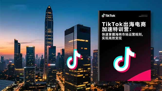 TikTok出海电商加速特训营：快速掌握海外市场运营规则，实现高效变现-轻创驿站